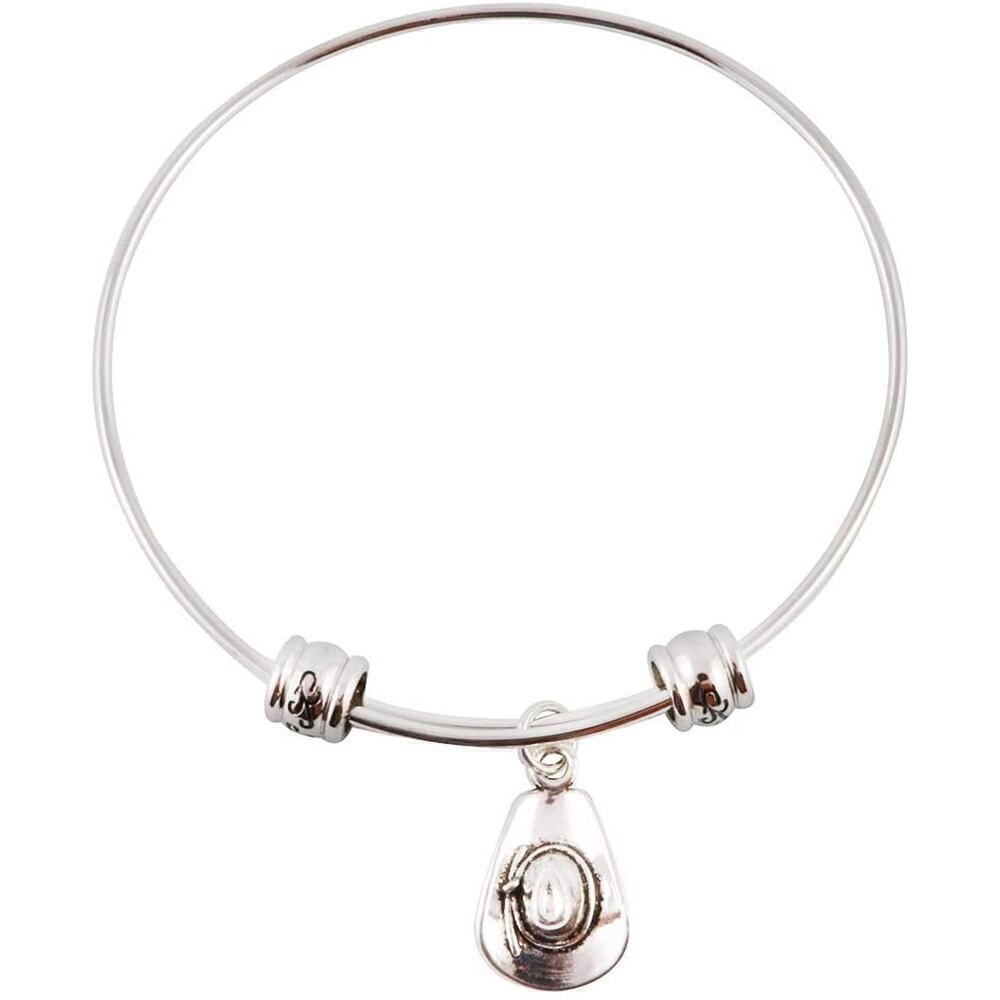 Cowboy Cowgirl Hat with no Trim Bangle Bracelet Jewelry